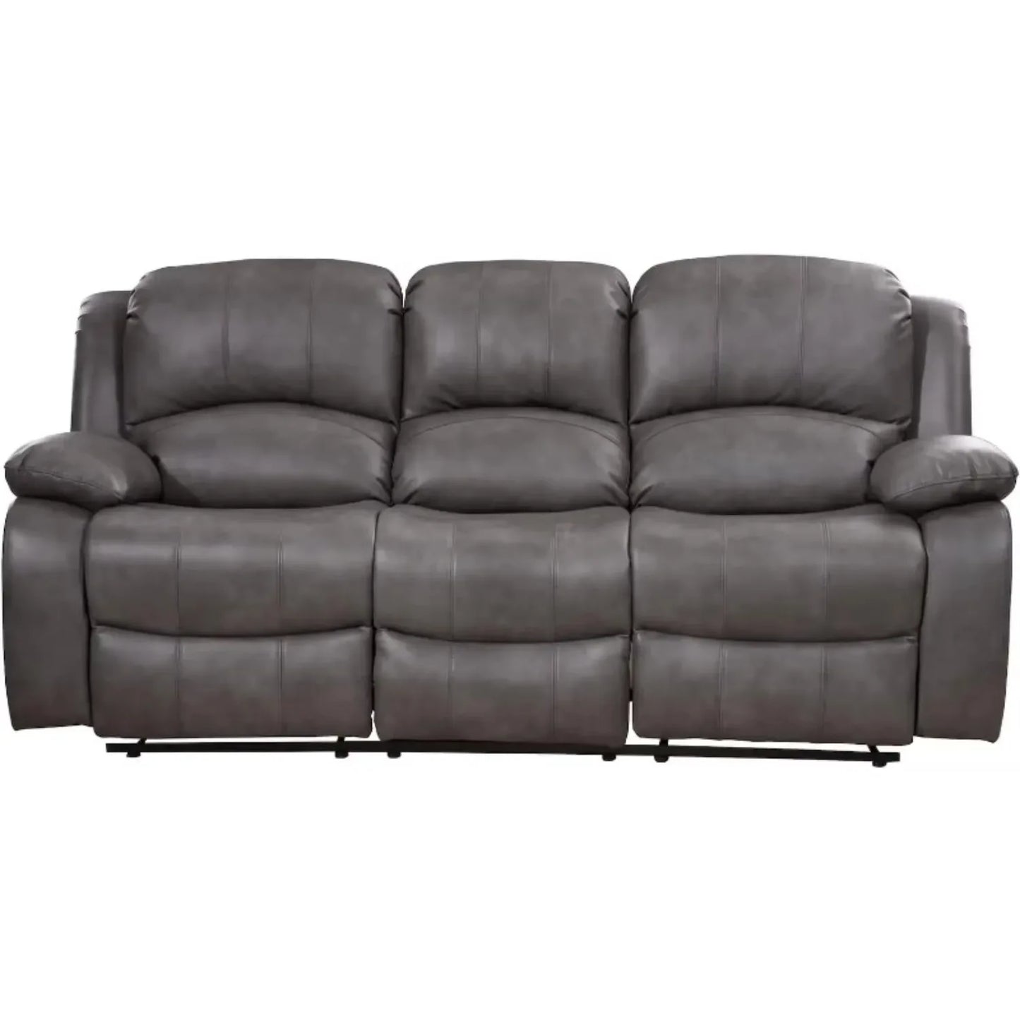 Best Seller Hot sales2PC Leather Air Reclining Sofa Loveseat Set Living Room Set 8018 Multiple Colors (Gray)