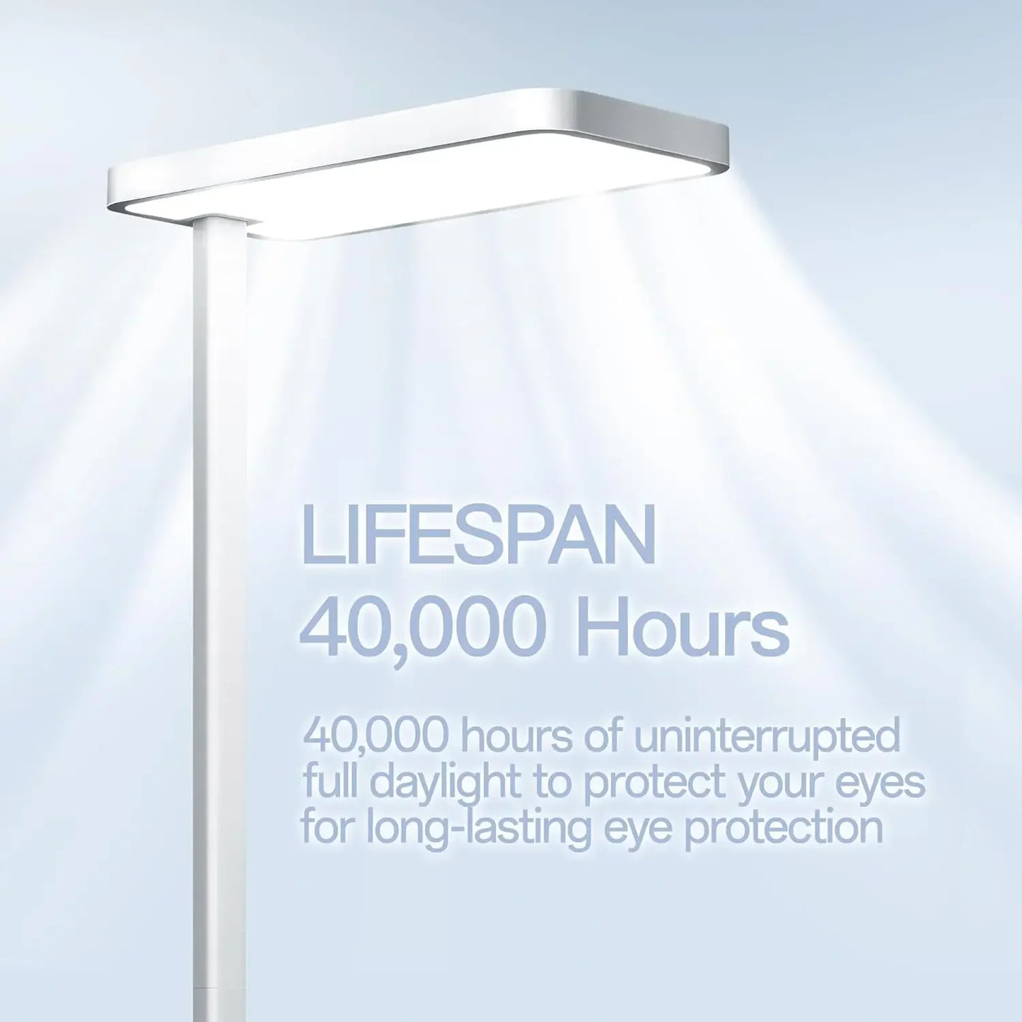 Homelist LH1 Superlight 77'' Floor Lamp, 100W Full-Spectrum Eye-Care Bright Floor Lamp for Reading, Office Work, 9000LM LED Stan