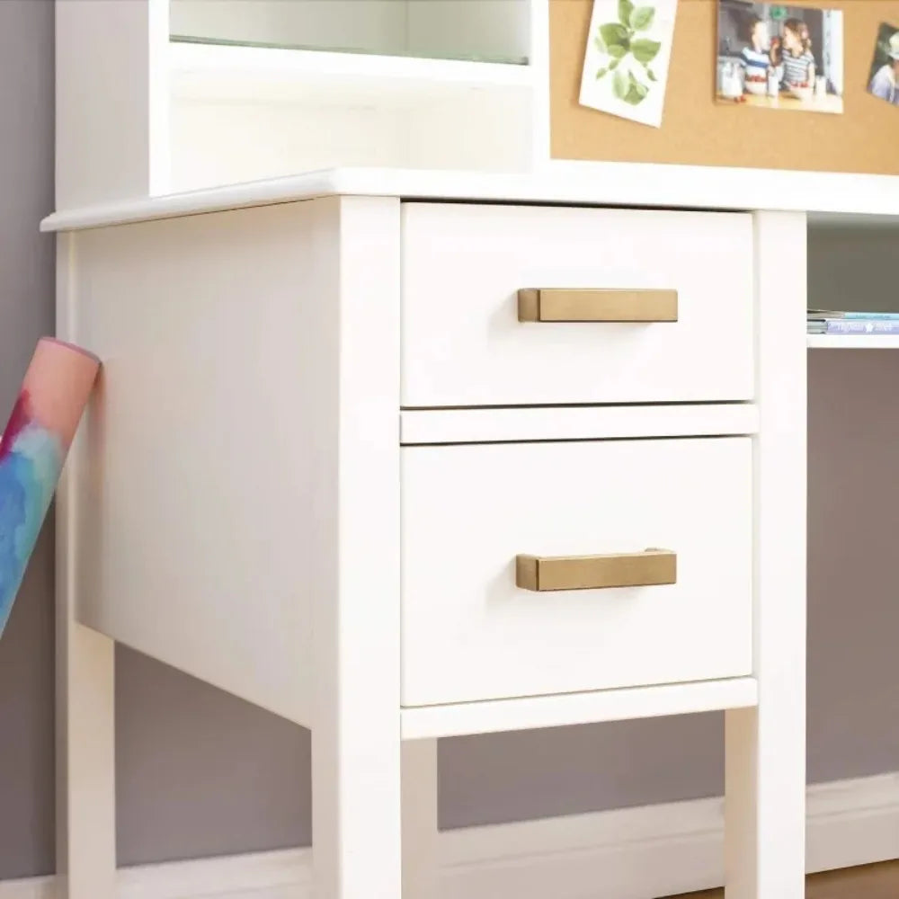 home. Kids Taiga Desk and Chair Set with Hutch - , Adjustable Shelves and Corkboard | Study Table and Chairs for Kids Bedroom