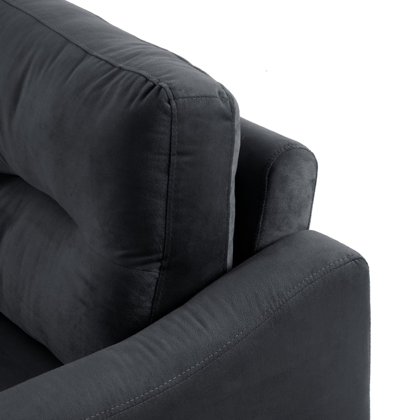 Couch Comfortable Sectional Couches set 1+2+3 dark grey