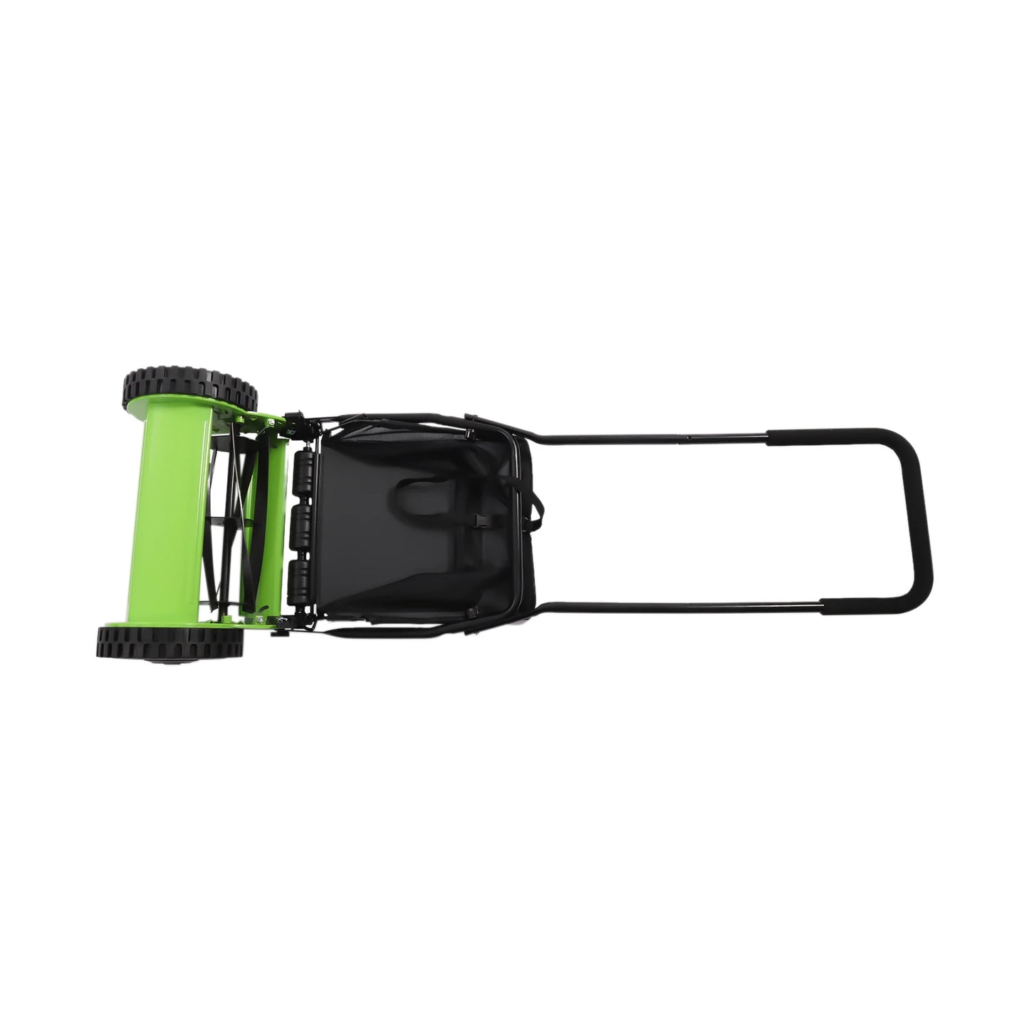5-Blade Wheeled Lawn Mower Manual Reel Push Walk Behind Dual Adjustable Height