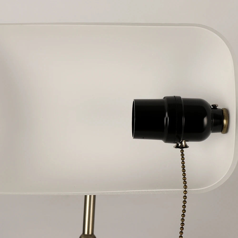 Desk lamp Table Light glass banker‘s lamp zipper switch for bedroom home stuy restaurant library office light night lamp