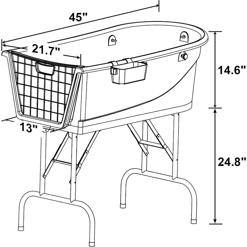 45" Pet Grooming Bathtub Dog Wash Station | Heavy Duty Bathing Tub (Bathtub Only)