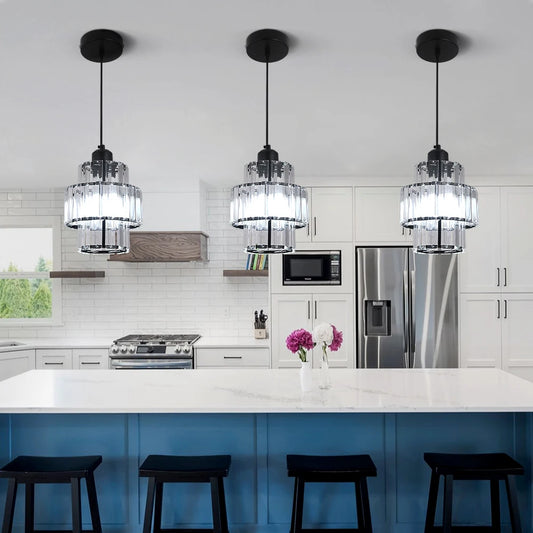 Modern Crystal Ceiling Lamp Glass Pendant Light Living Dining Room Nordic Chandelier Home Hotel Decor Luminaire Bright Fixture