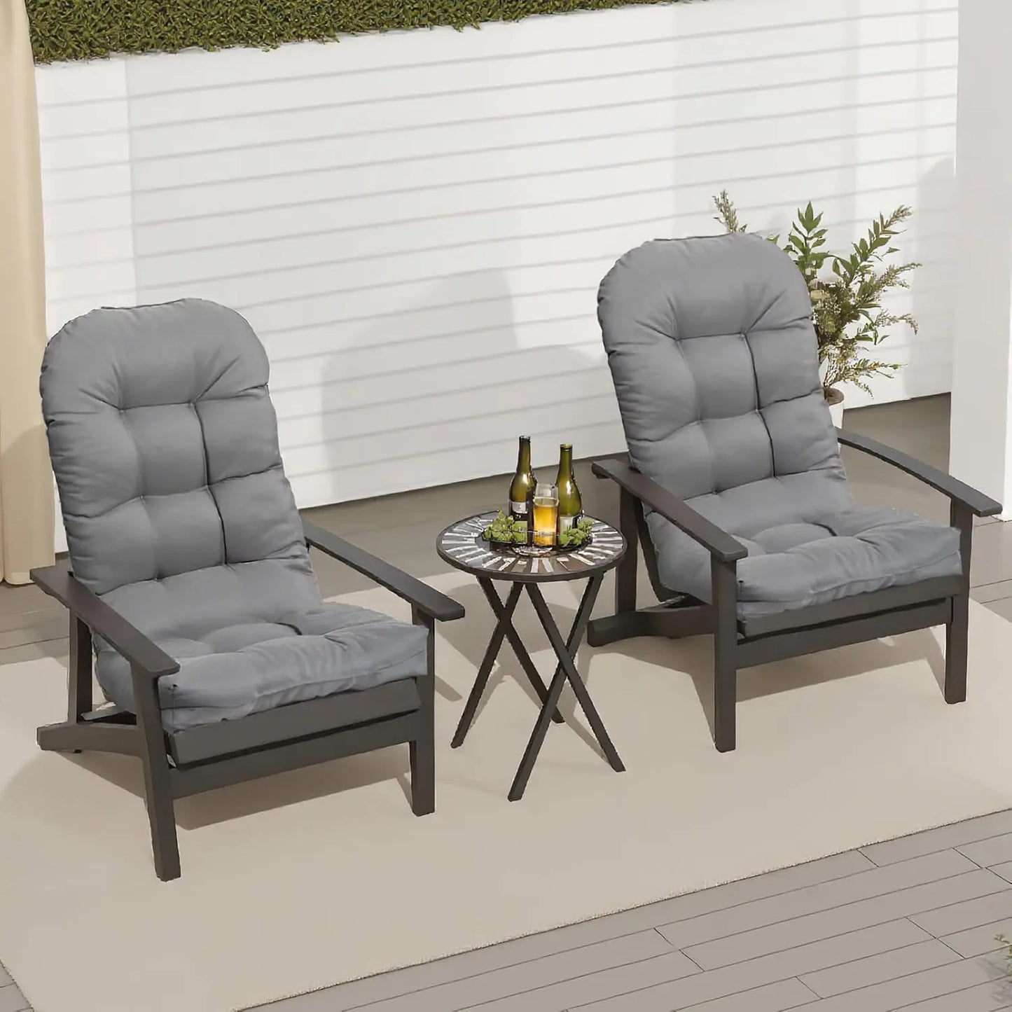 Thick Water-Resistant Cushion for Adirondack and Rocking Chairs, High Elasticity PP Cotton, Size 44x19x4