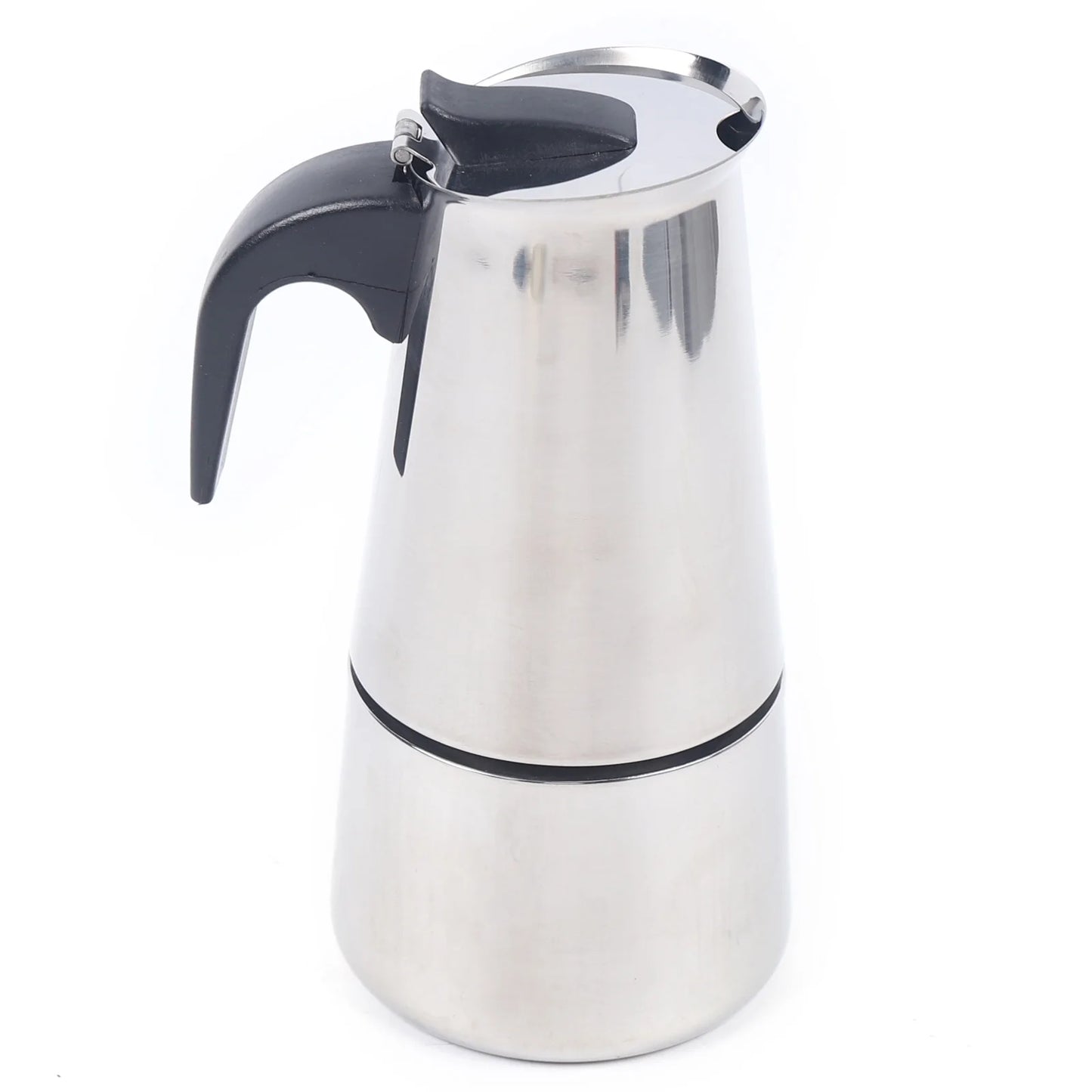 6 Cup (300ml) Stainless Steel Moka Pot, 500W 110V Espresso Maker Coffee Pot with Electric Stove, for Home, Office, Cafe, Silver
