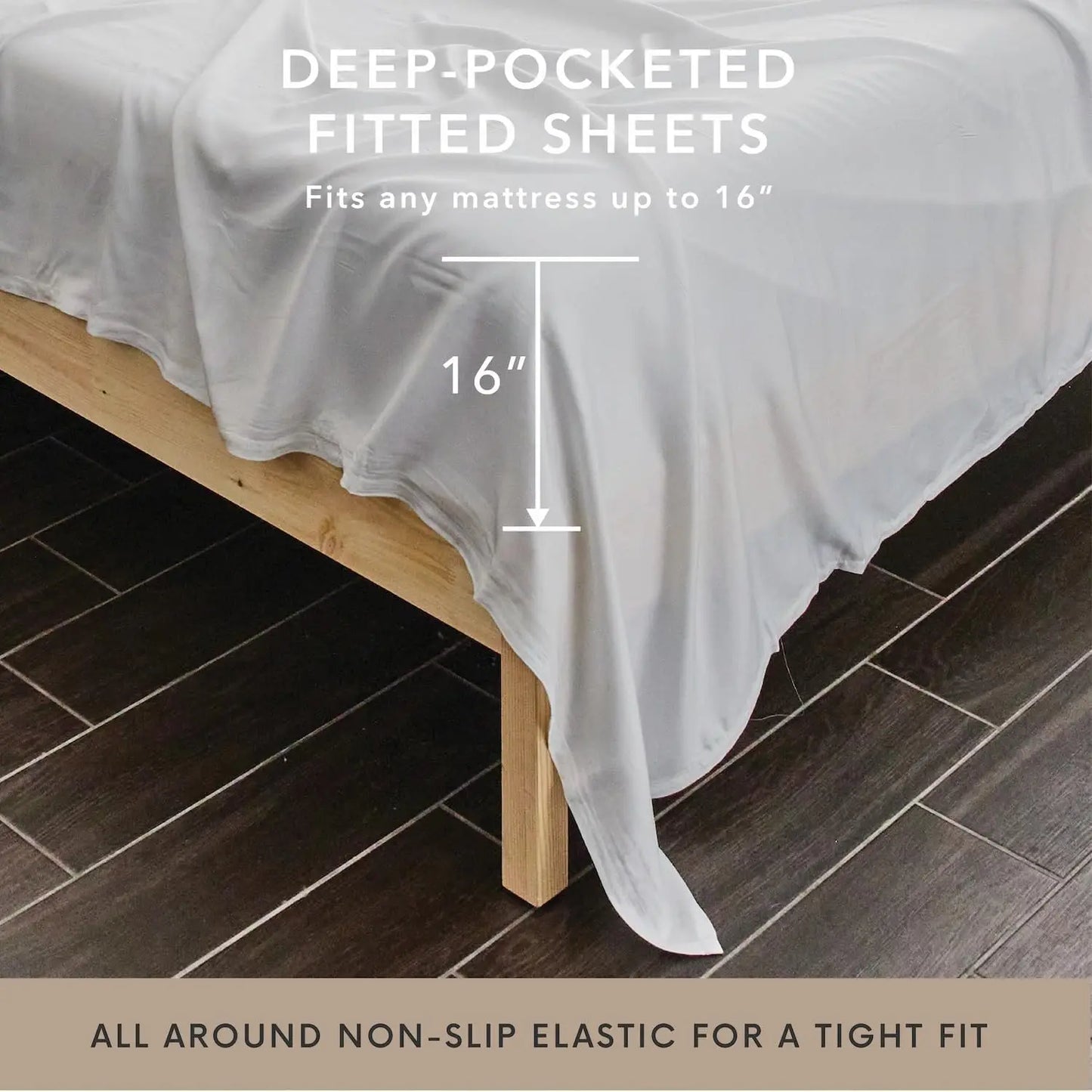 6 Piece Full Size Sheet Set, 100% Viscose Made from Bamboo, Breathable, Ultra Soft Cooling Bed Sheets for Hot Sleepers, Beddings