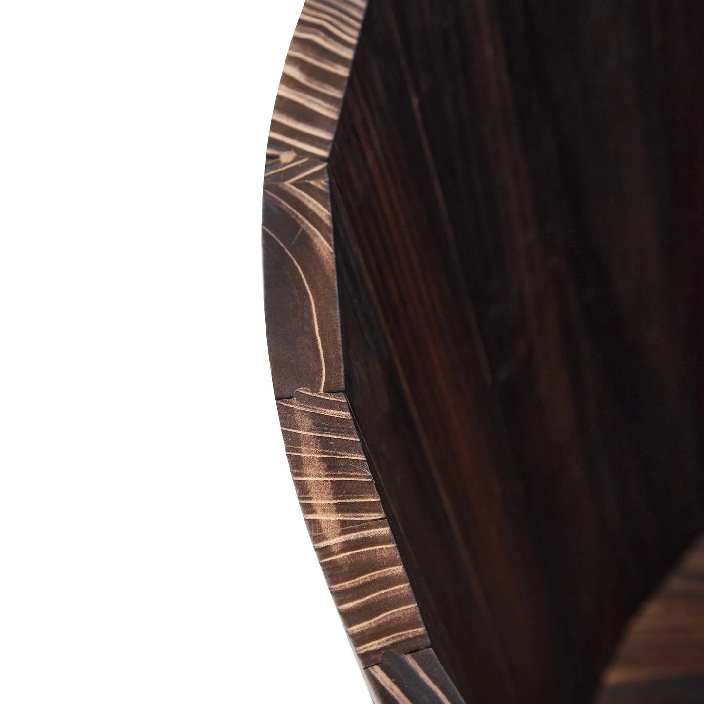 26 in Wood Whiskey Barrel Planter, 26" Dia x 15.8" H.
