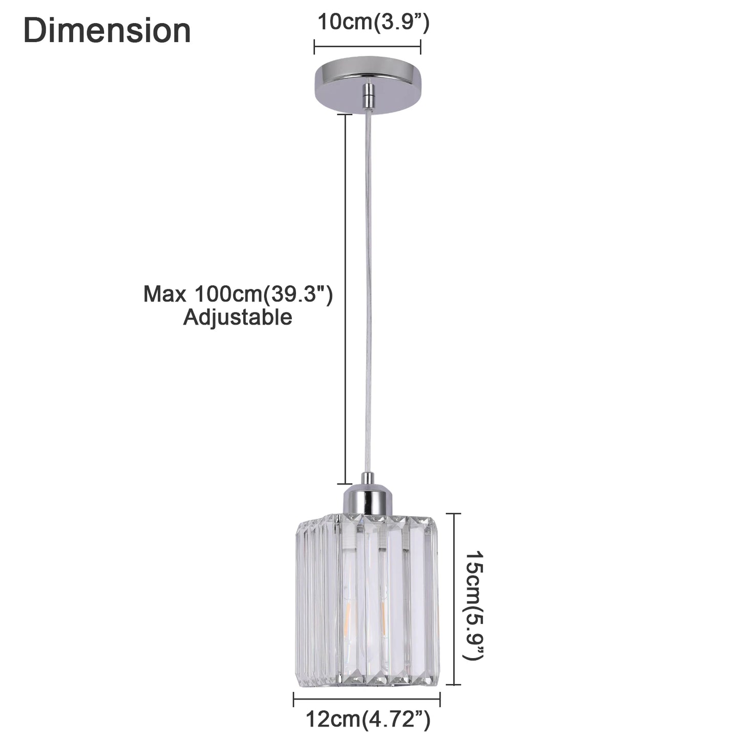 Modern Crystal Ceiling Lamp Glass Pendant Light Living Dining Room Nordic Chandelier Home Hotel Decor Luminaire Bright Fixture