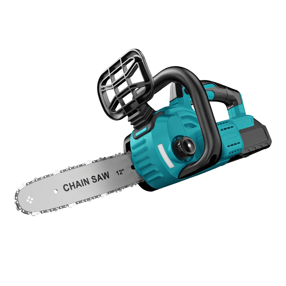 YEARTOP 12 Inch Brushless Electric Chainsaw LED Display Cordless Garden Woodworking Chain Saw Power Tool For Makita 18V Battery