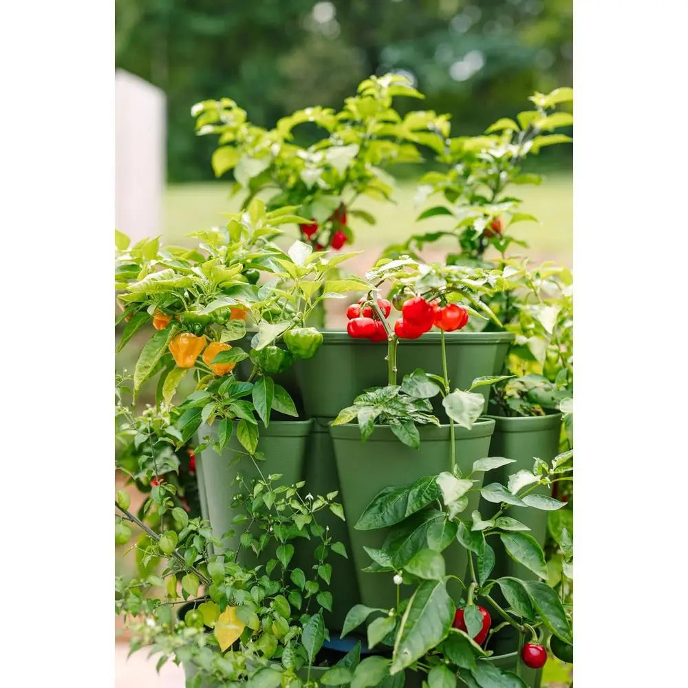 5-Tier Garden Planter with Internal Watering System for Diverse Plant Growth