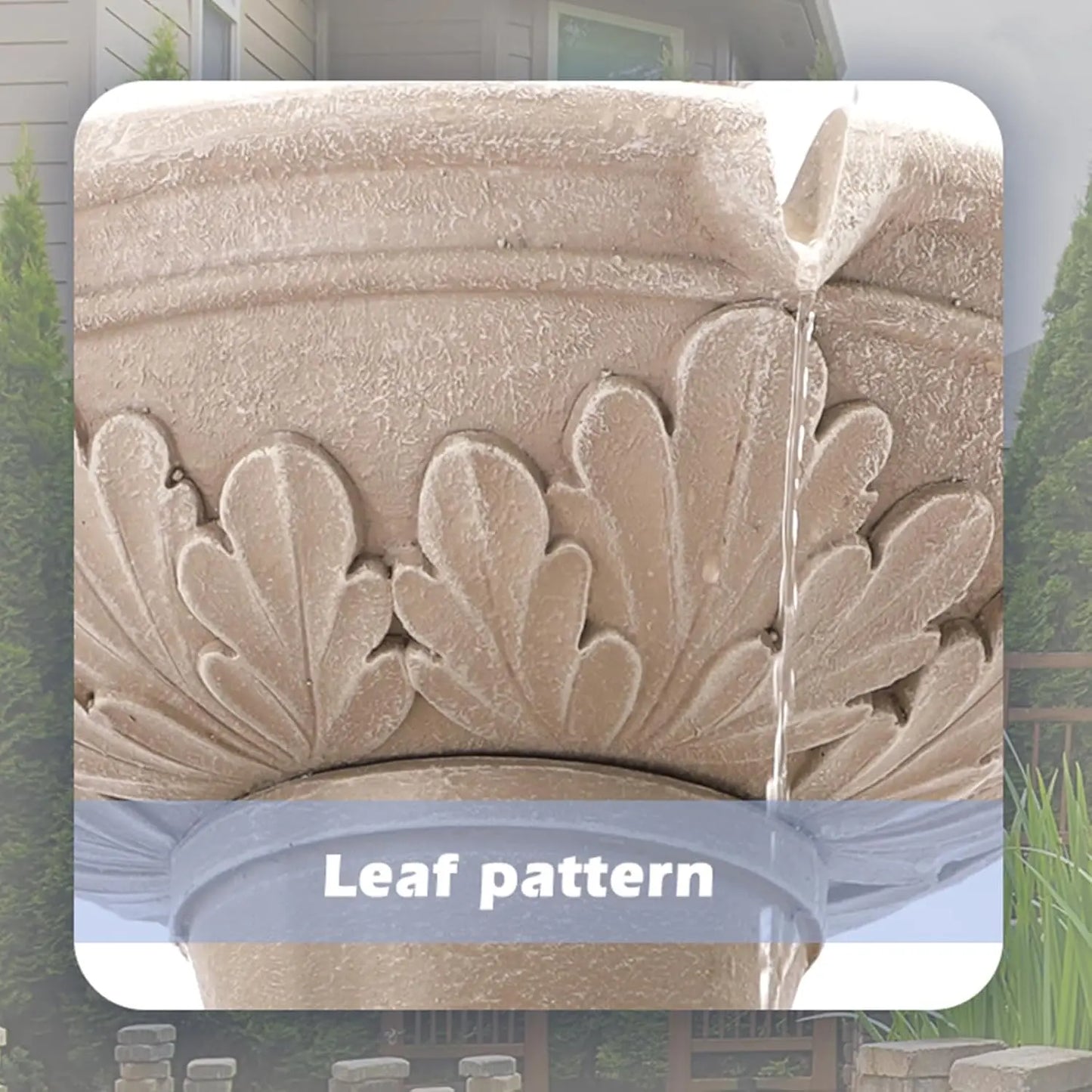 3 Tier Outdoor Water Fountain 48 4 H Floor Backyard Garden Fountain Water Feature Indoor with Pump Outdoor Freestanding