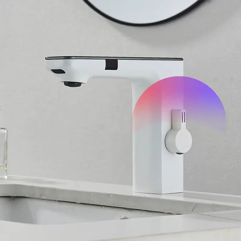Shinesia Bathroom Basin Faucets Touch Sensor Digital LED Temperature Display Hot Cold Water Intelligent Sink Faucet Water Tap