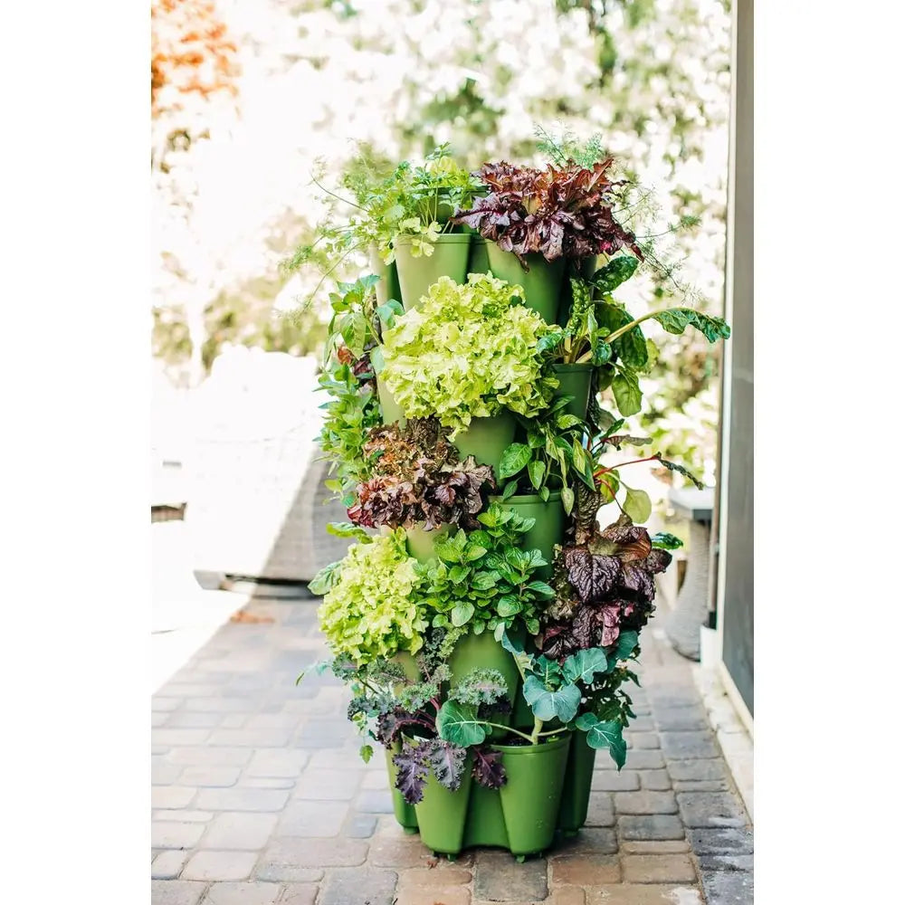 5-Tier Garden Planter with Internal Watering System for Diverse Plant Growth