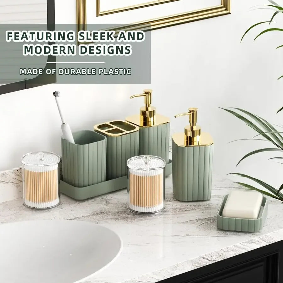 Accessories Set 25PC Sage Green Bathroom Set, Bathroom Set with Shower Curtain and Rugs, Sage Green Shower Curtain Set, Bathroo