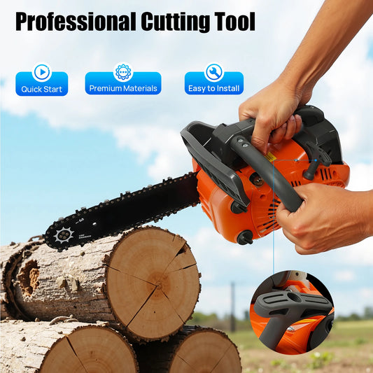 Top Handle Chainsaw Gasoline Chainsaw 2-Stroke Engine Chainsaw 12 Inch Gasoline Chainsaw 25.4Cc
