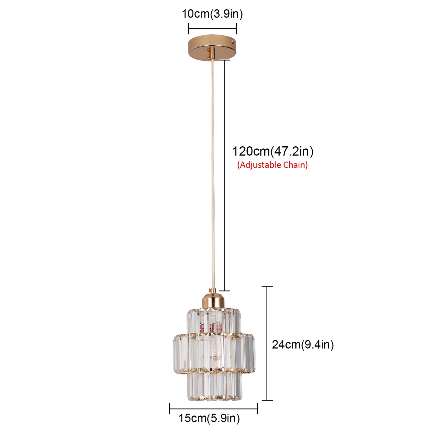 Modern Crystal Ceiling Lamp Glass Pendant Light Living Dining Room Nordic Chandelier Home Hotel Decor Luminaire Bright Fixture