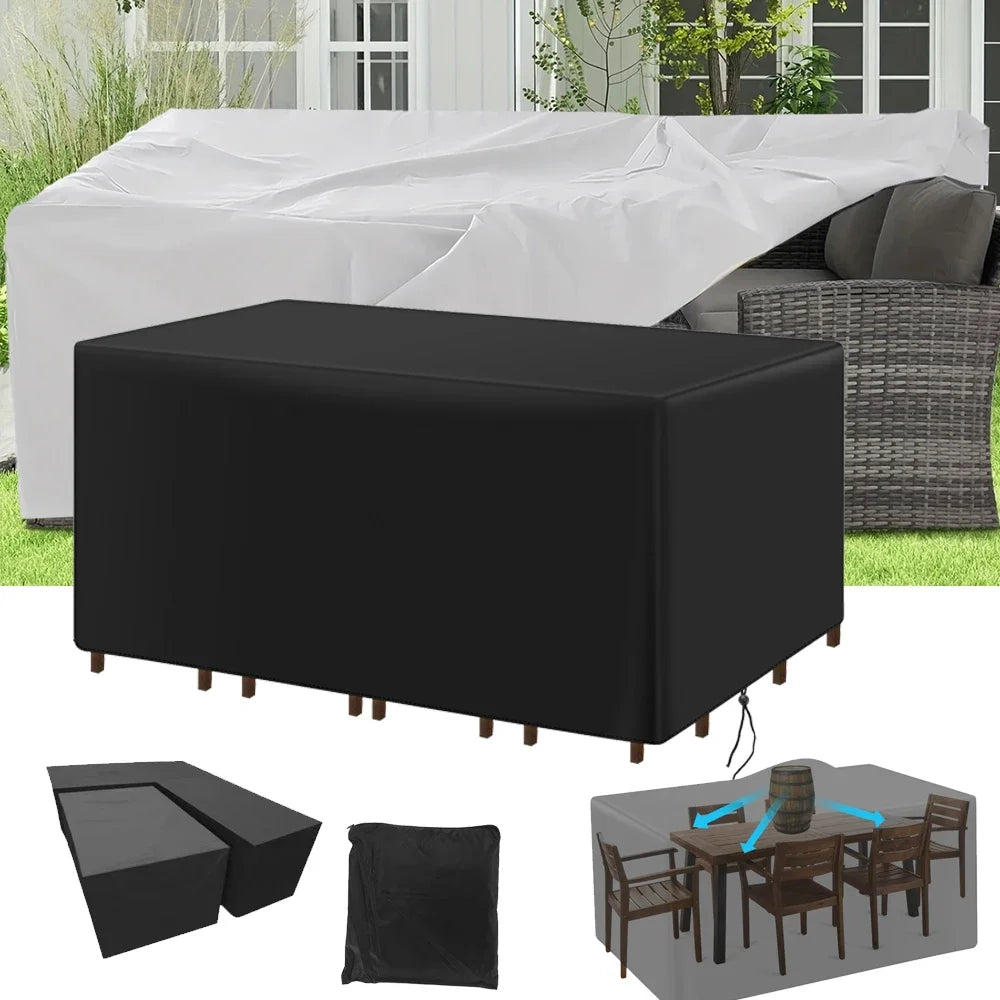 200 Sizes Outdoor Furniture Cover UV Protection Terrace Garden Chair Dust Cover Table Protector
