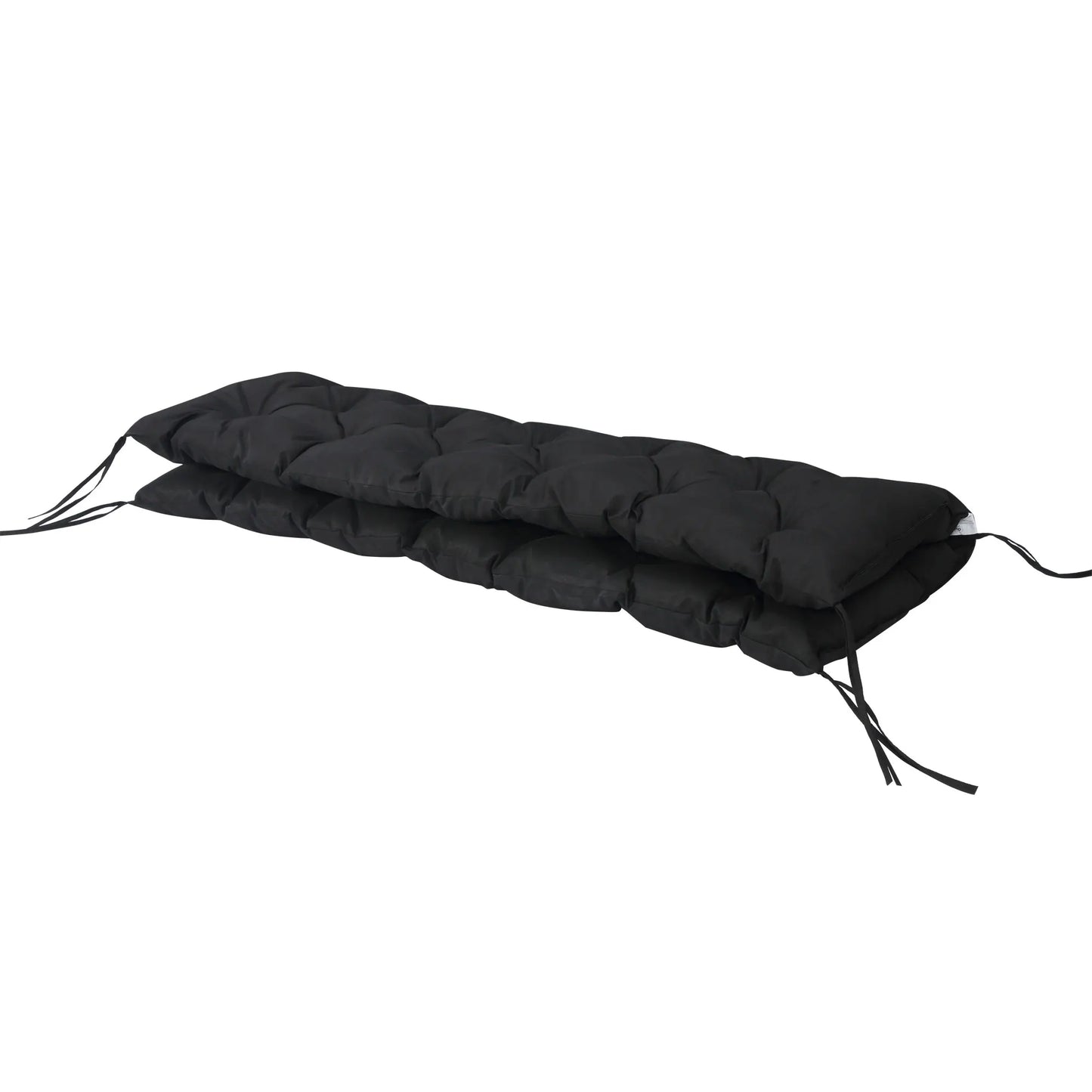 3 Seater Outdoor Seat Pads Bench Swing Chair Cushions for Patio Garden Black