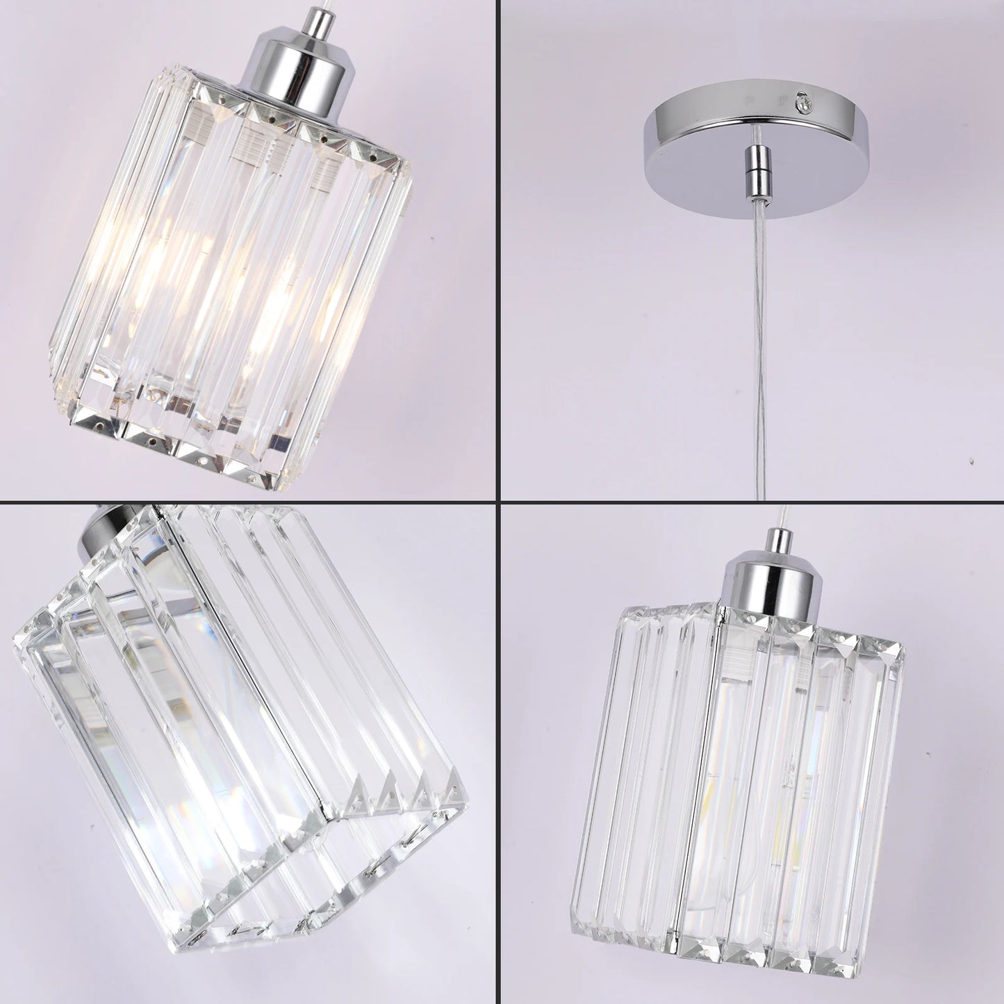 Modern Crystal Ceiling Lamp Glass Pendant Light Living Dining Room Nordic Chandelier Home Hotel Decor Luminaire Bright Fixture