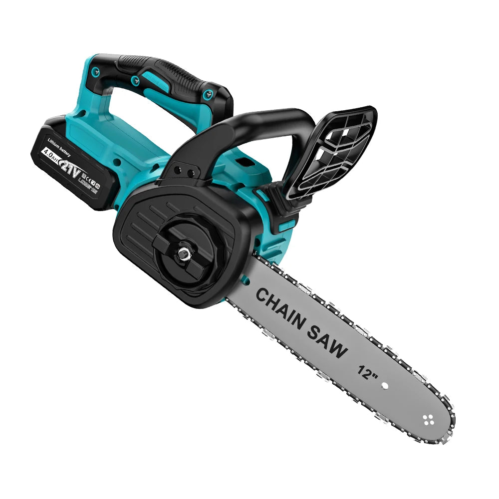 YEARTOP 12 Inch Brushless Electric Chainsaw LED Display Cordless Garden Woodworking Chain Saw Power Tool For Makita 18V Battery