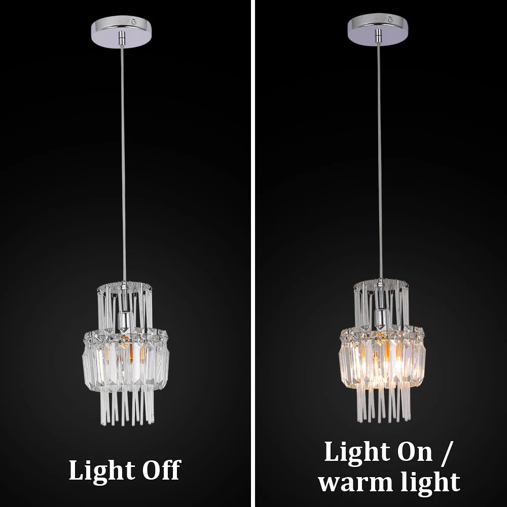 Modern Crystal Ceiling Lamp Glass Pendant Light Living Dining Room Nordic Chandelier Home Hotel Decor Luminaire Bright Fixture