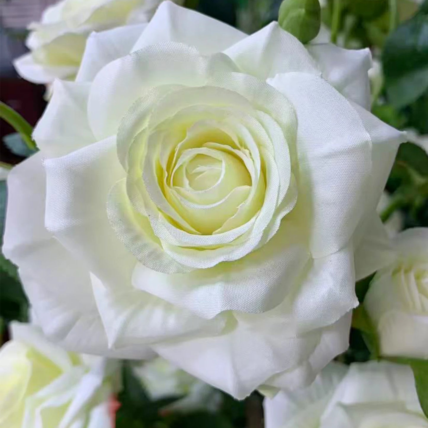150cm  Fake Flower Tree Artificial White Rose Artificial Flowers Faux Trees Indoor Decor Trees for Home Living Room Porch Farmho