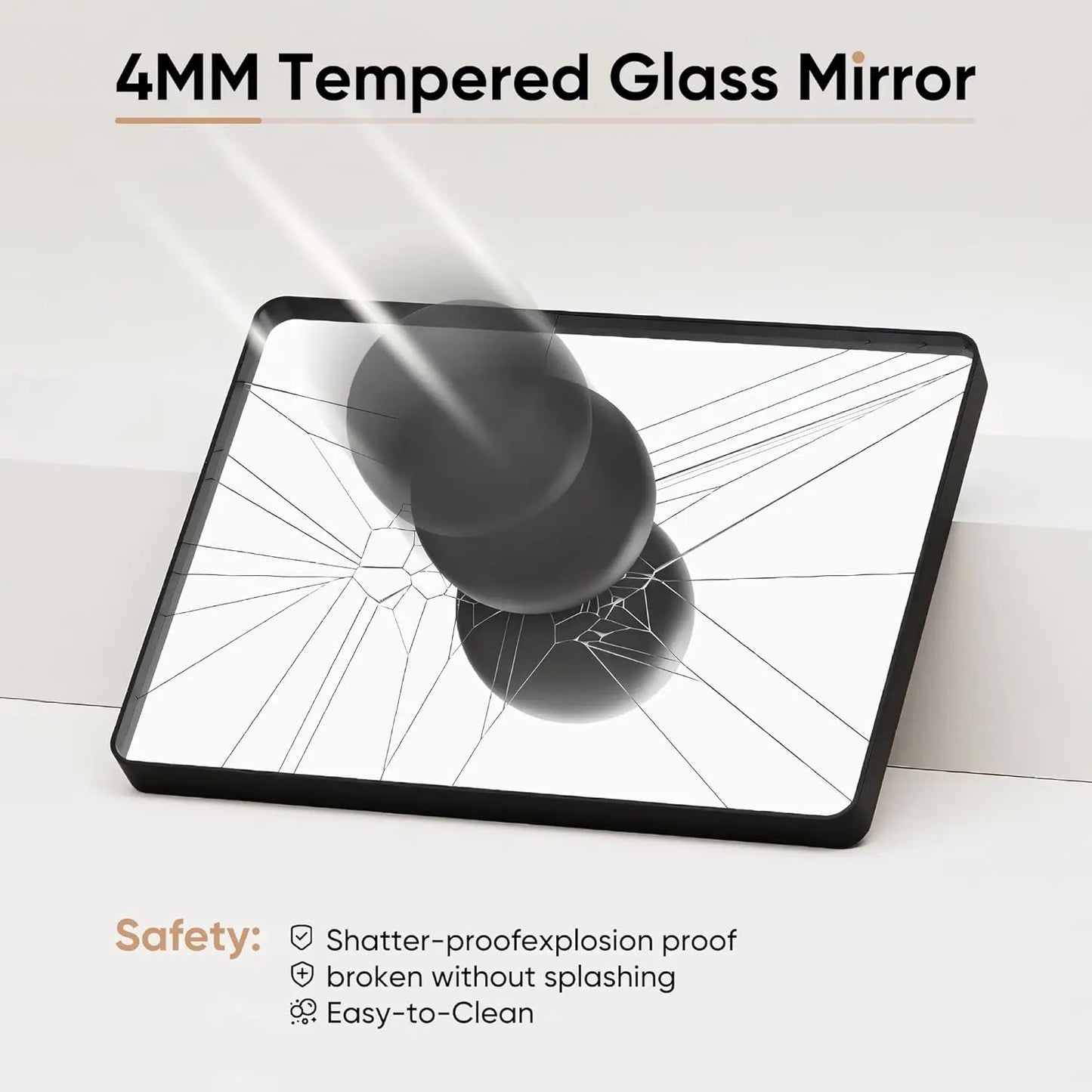 Black Metal Framed Vanity Mirror, Rounded Rectangle Bathroom Wall Mirror for Over Sink, 30x22 Inch Matte Large Modern Decorative