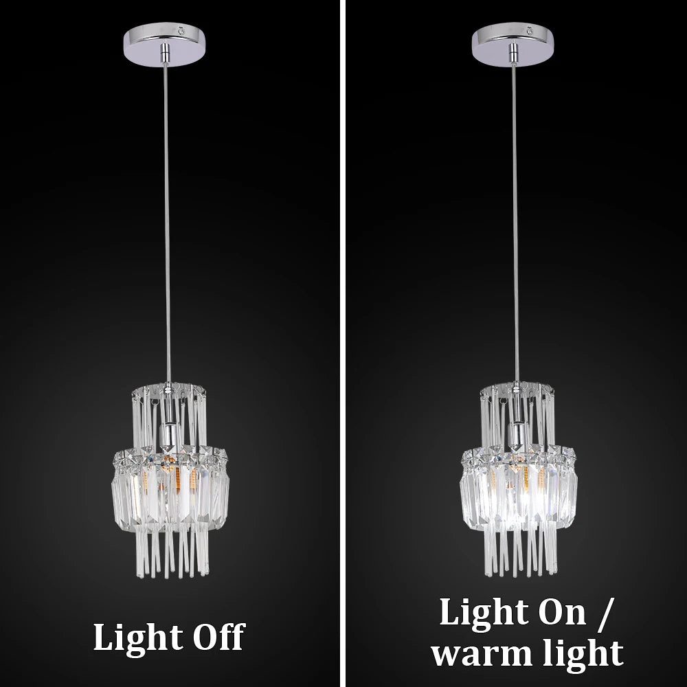 Modern Crystal Ceiling Lamp Glass Pendant Light Living Dining Room Nordic Chandelier Home Hotel Decor Luminaire Bright Fixture