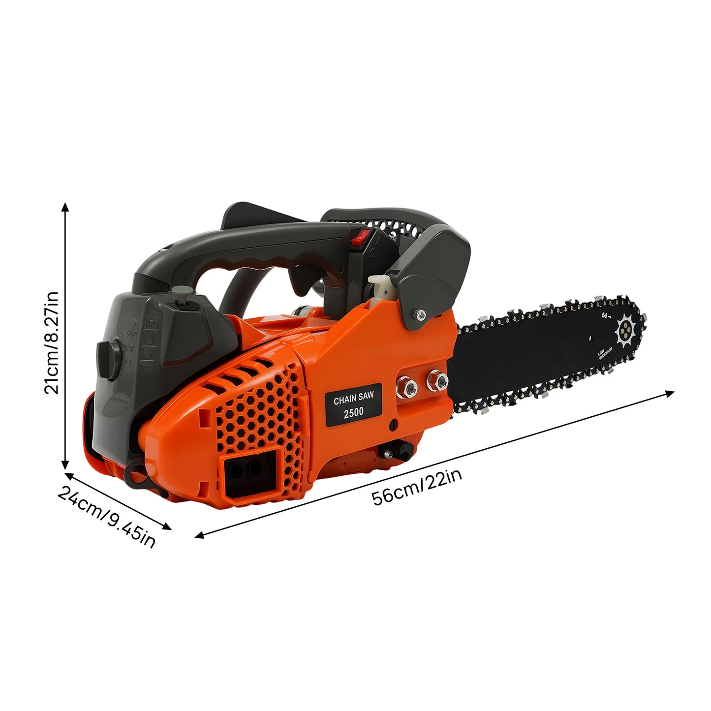 Top Handle Chainsaw Gasoline Chainsaw 2-Stroke Engine Chainsaw 12 Inch Gasoline Chainsaw 25.4Cc