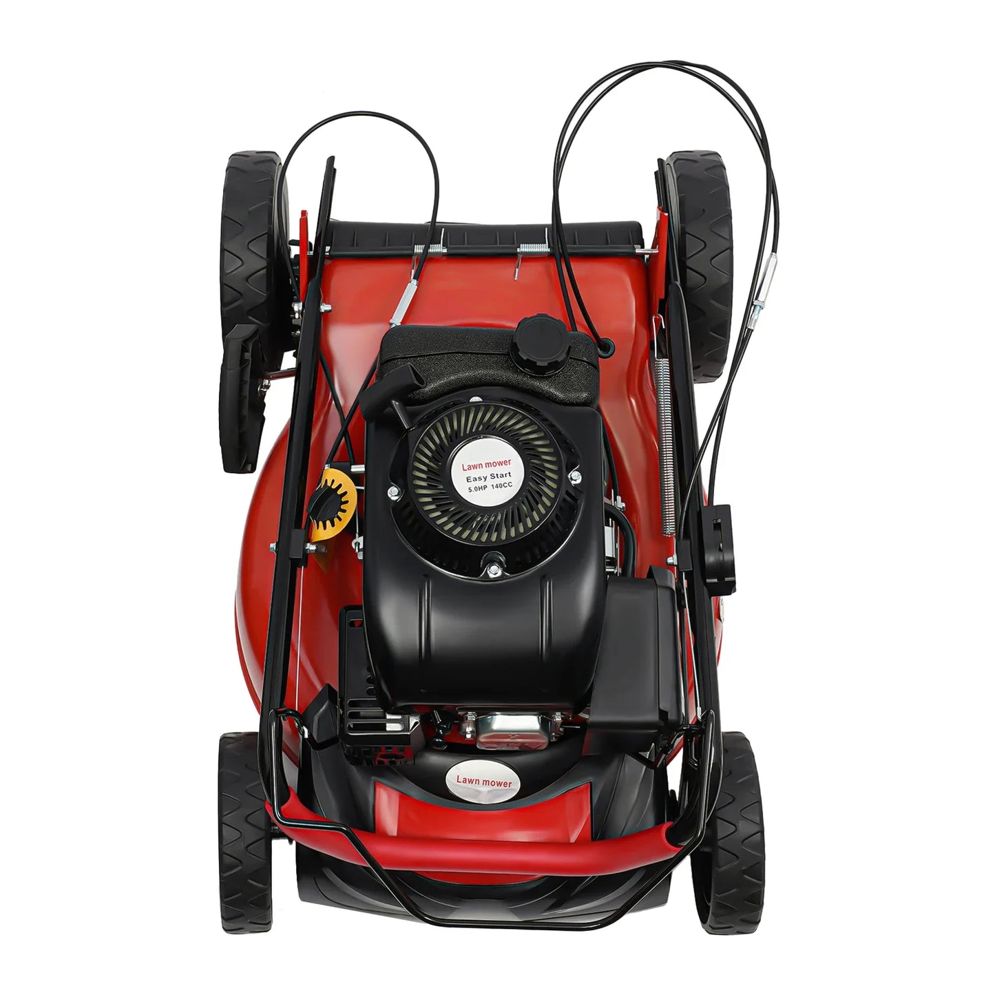 CNCEST 20Inch 140CC 4-Stroke Self Propelled Gas Powered Lawn Mower,  3-in-1 Lawn Mower with Grass Bag, 8 Gears Height Adjustable