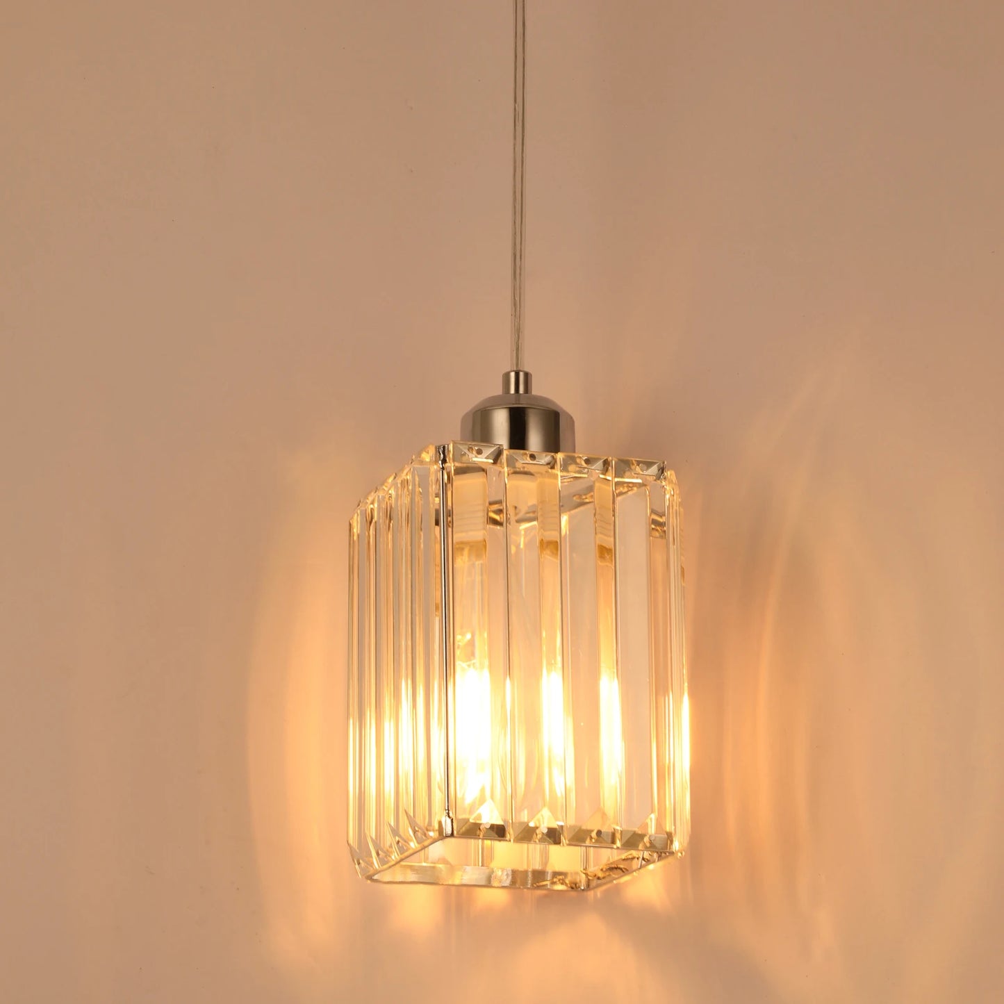 Modern Crystal Ceiling Lamp Glass Pendant Light Living Dining Room Nordic Chandelier Home Hotel Decor Luminaire Bright Fixture