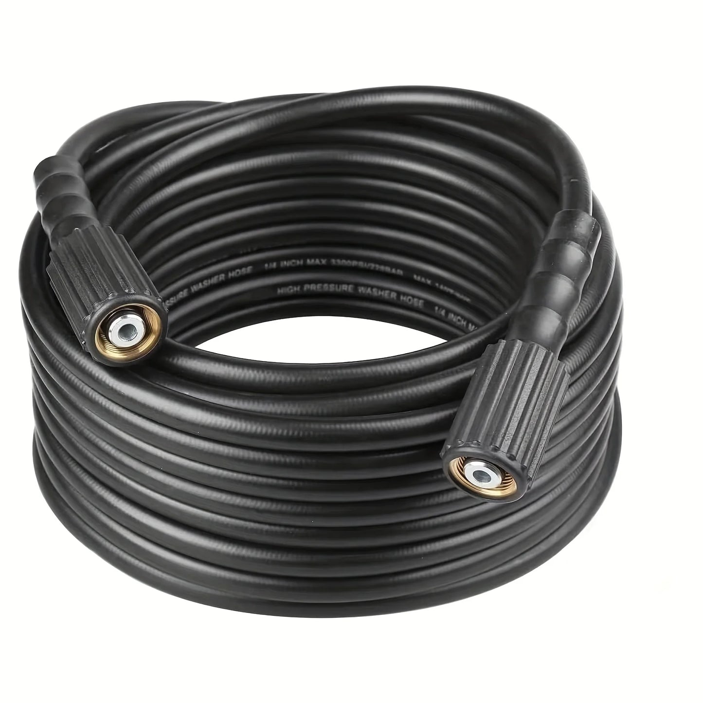 1pc 3-layer braided, shiny 5800PSl high-pressure washer hose - 26ft/50ft bright black-explosion no trace, anti-twist electric wa