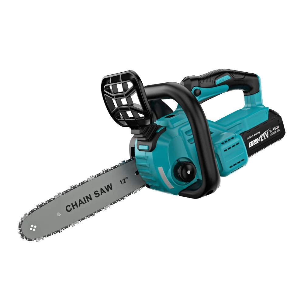 YEARTOP 12 Inch Brushless Electric Chainsaw LED Display Cordless Garden Woodworking Chain Saw Power Tool For Makita 18V Battery