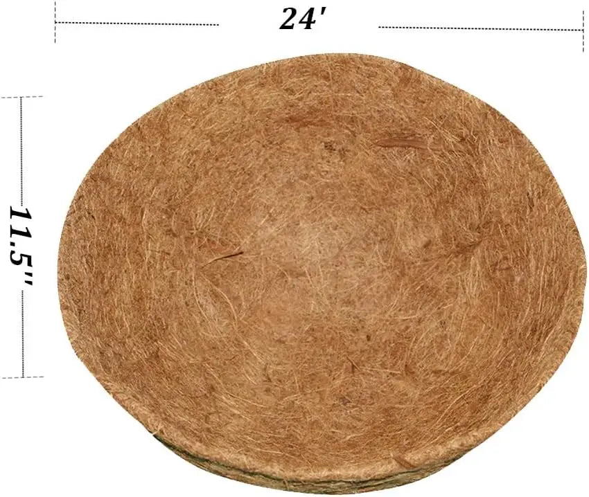 4PCS Natural Coco Liner for 24 Inch Hanging Basket, Round Planter Replacement, Coconut Coir Fiber Garden Pot