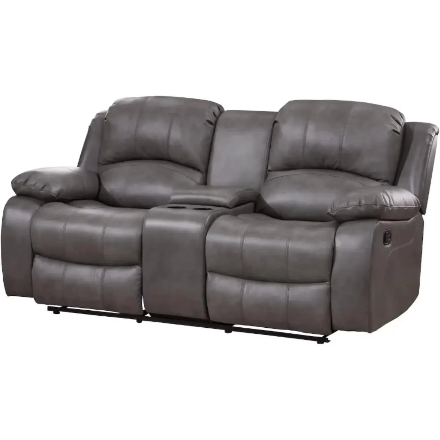 Best Seller Hot sales2PC Leather Air Reclining Sofa Loveseat Set Living Room Set 8018 Multiple Colors (Gray)