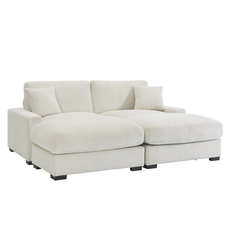 Modular Sectional Sofa,4 Seater Oversized Sectional Sofa, Corduroy Fabric, Modular Sectionals Sofa  for Living Room