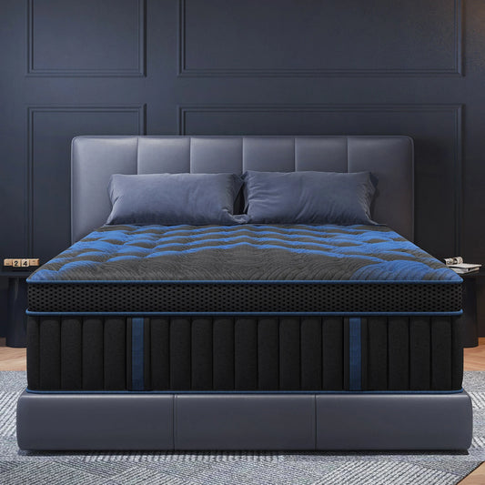 14Inch Twin Full Queen King Mattress in A Box, Hybrid Memory Mattresses Euro Top Medium Firm for Back & Lumbar Support