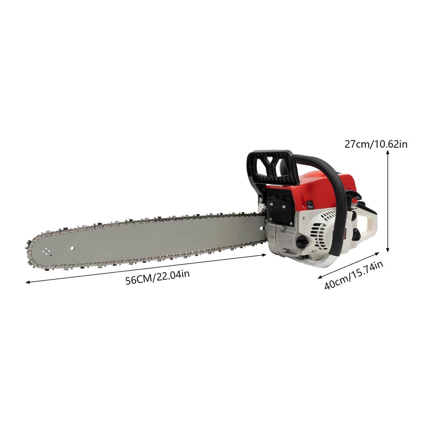 22 Inch 52CC Gasoline Chainsaw 2000W 2-Stroke Engine Gas Powered Chain Saw Handheld Tree Pruning Wood Cutting Tool Set 7500Rpm