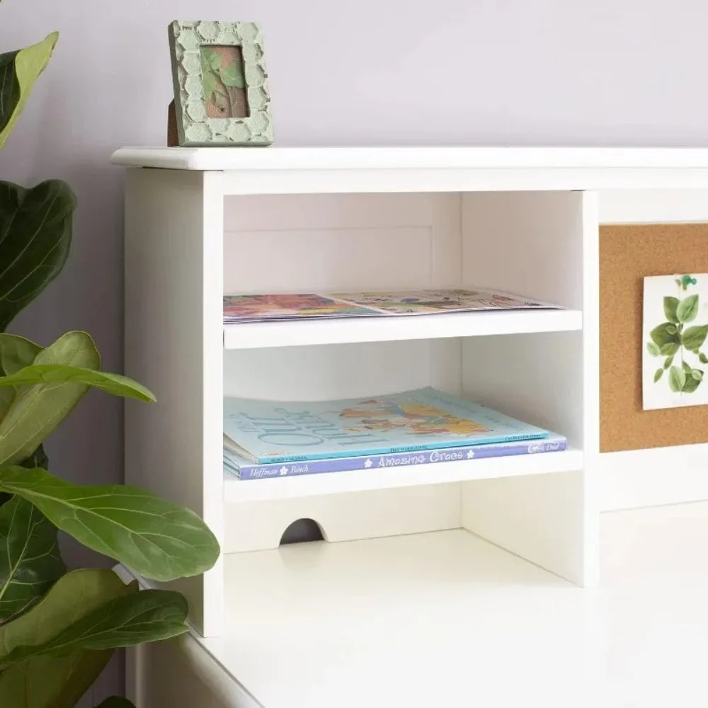home. Kids Taiga Desk and Chair Set with Hutch - , Adjustable Shelves and Corkboard | Study Table and Chairs for Kids Bedroom