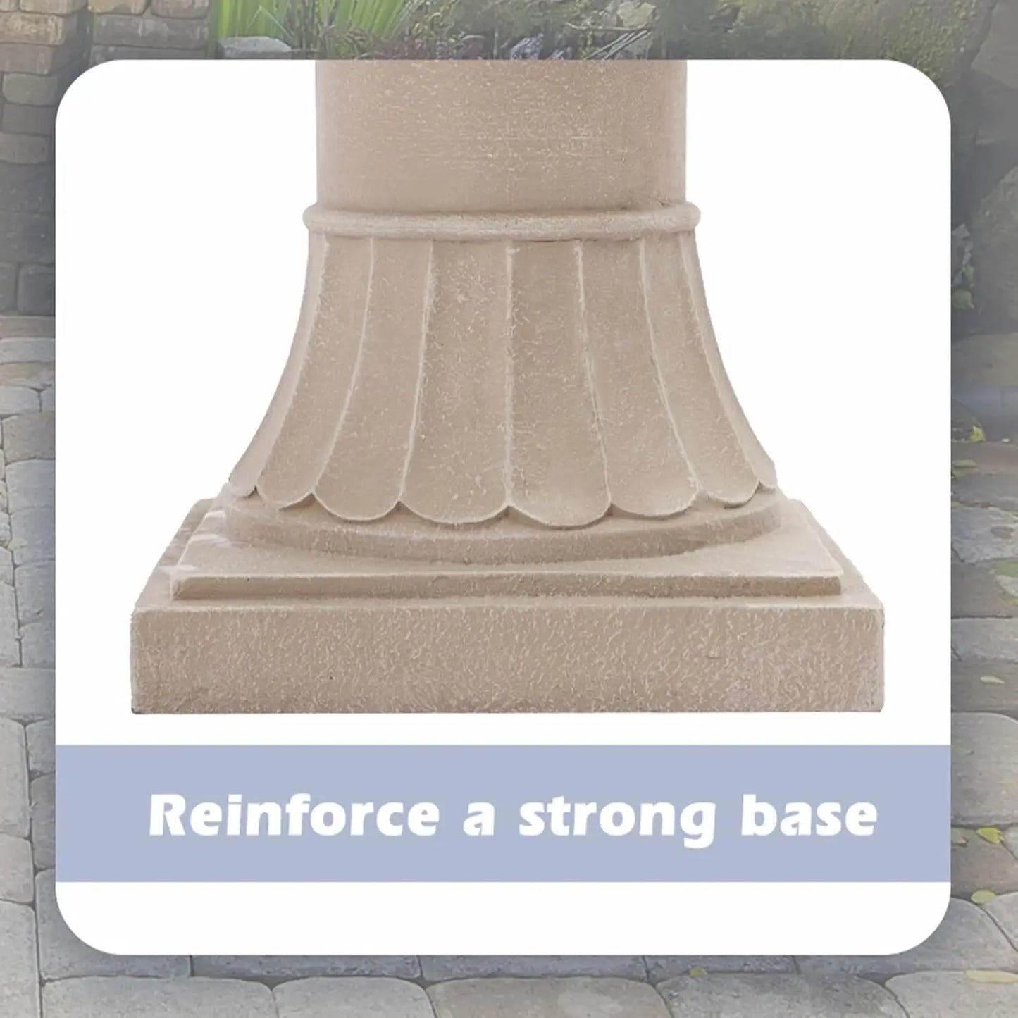 3 Tier Outdoor Water Fountain 48 4 H Floor Backyard Garden Fountain Water Feature Indoor with Pump Outdoor Freestanding